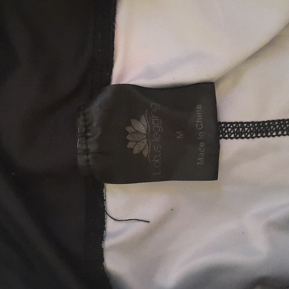 Blue and black floral leggings - Picture 4 of 4